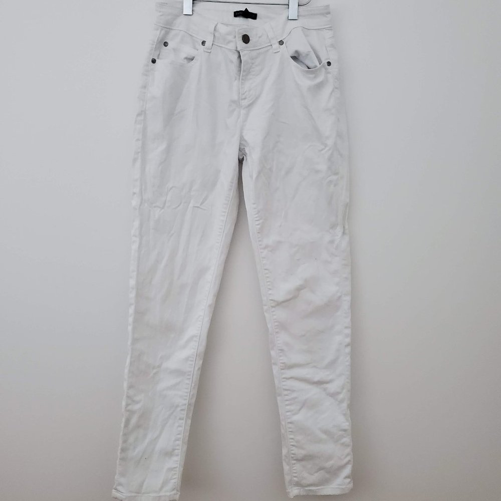 Eileen Fisher jeans white denim straight leg